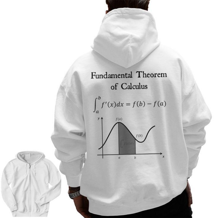 Nerdy Fundamental Theorem Of Calculus Math Teacher Geek Men Zip Up Hoodie Back Print