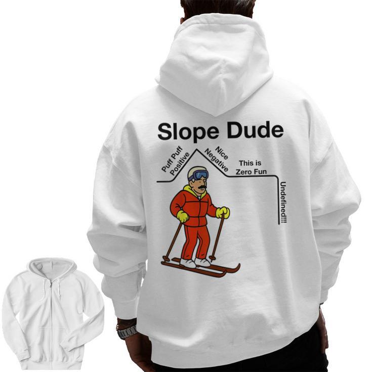 Nerdy Slope Dude Geometry Algebra Math Teacher Men Zip Up Hoodie Back Print