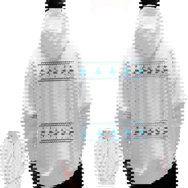 Santas Favorite Band Teacher Christmas Men Zip Up Hoodie Back Print