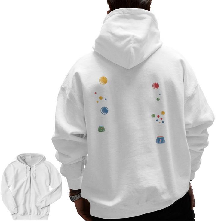 Science Because Figuring Things Out Teacher Pro Scientific Men Zip Up Hoodie Back Print