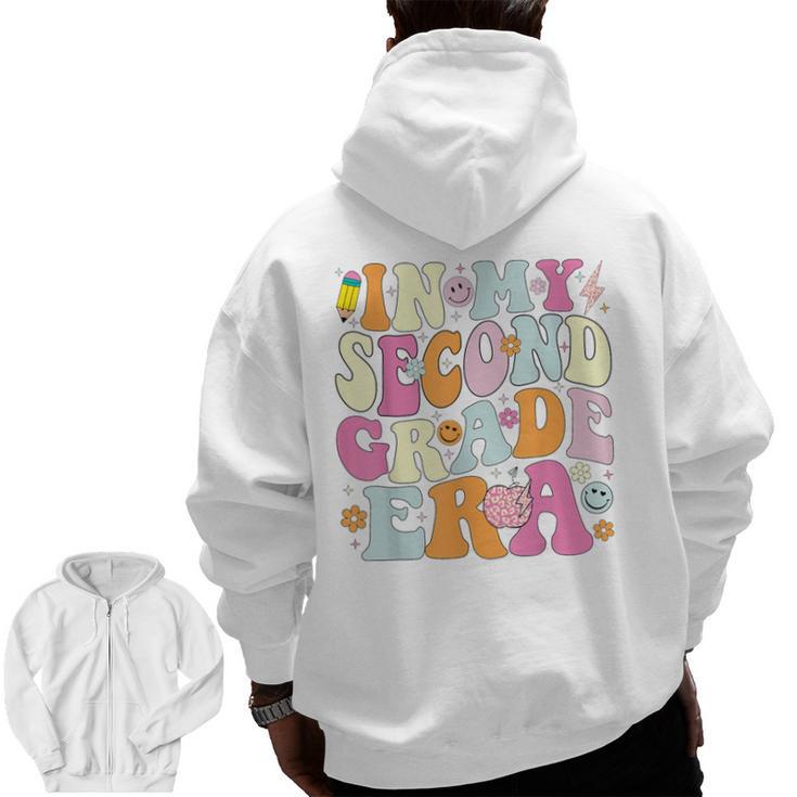 In My Second Grade Era 2nd Grade Girl Teacher Back To School Men Zip Up Hoodie Back Print