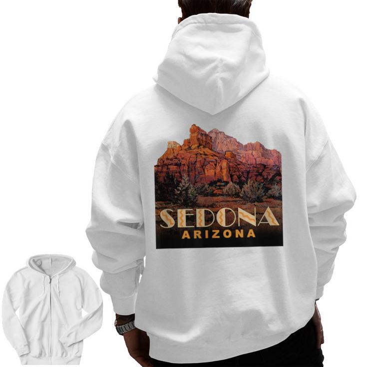 Sedona s Sedona Arizona Shirts T-Shirt Men Zip Up Hoodie Back Print