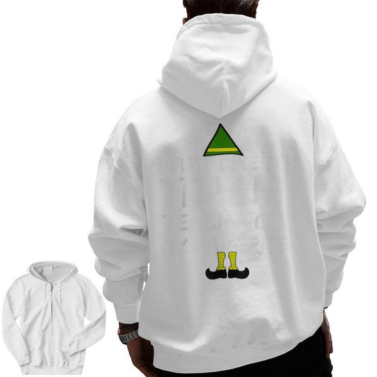 Teacher Christmas Teaching Is My Favorite Men Zip Up Hoodie Back Print