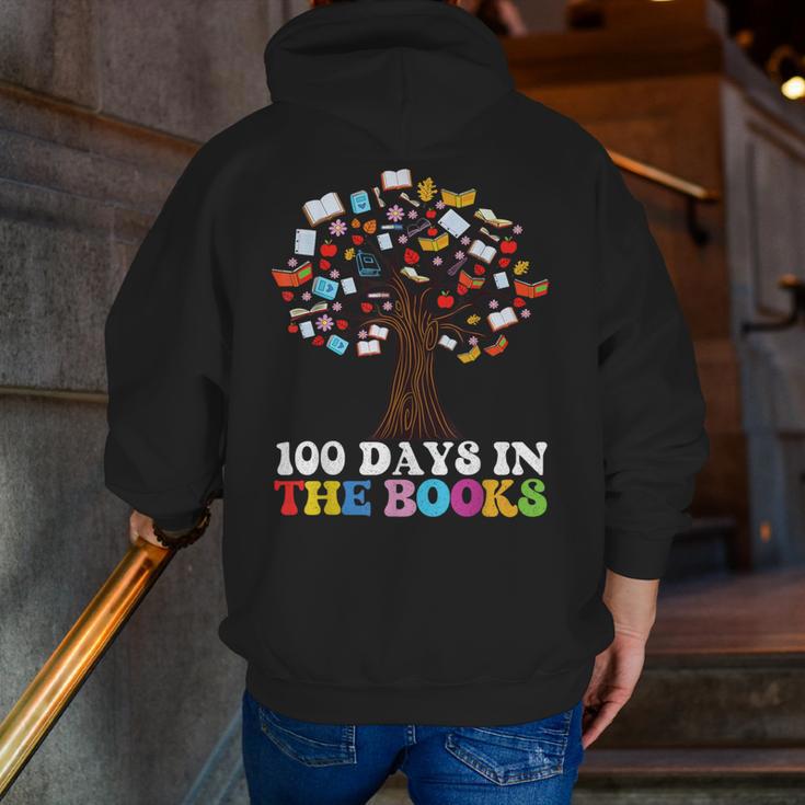 100 Days In The Books Reading Teacher 100th Day Of School Men Zip Up Hoodie Back Print, funny gift 100 Days In The Books Reading Teacher 100th Day Of School Men Zip Up Hoodie Back Print, funny gift