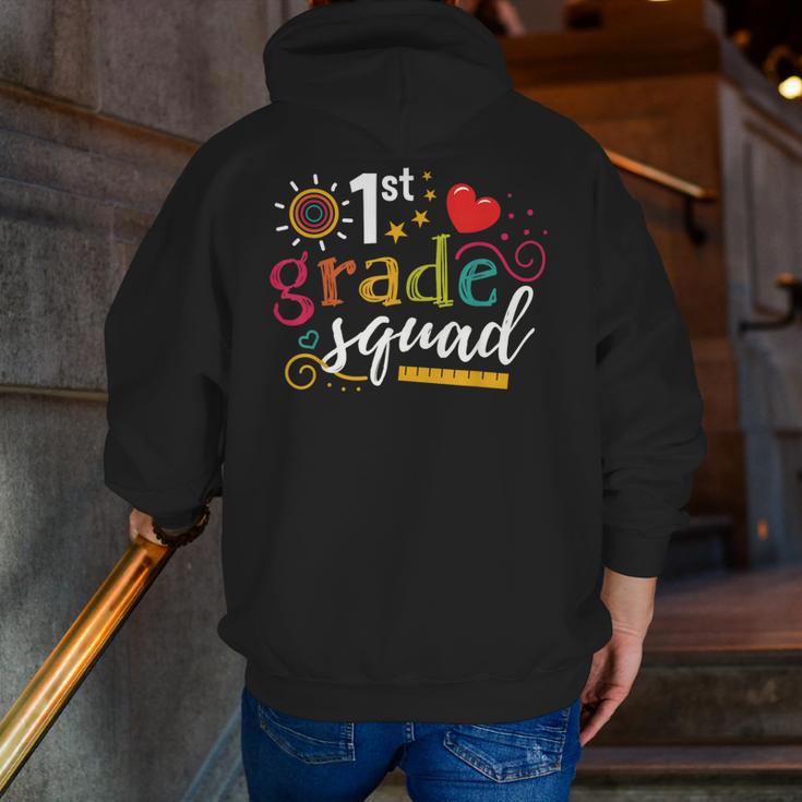1st First Grade Squad Student Teacher Back To School Men Zip Up Hoodie Back Print, First Grade Teacher Hoodies, funny gift 1st First Grade Squad Student Teacher Back To School Men Zip Up Hoodie Back Print, First Grade Teacher Hoodies, funny gift