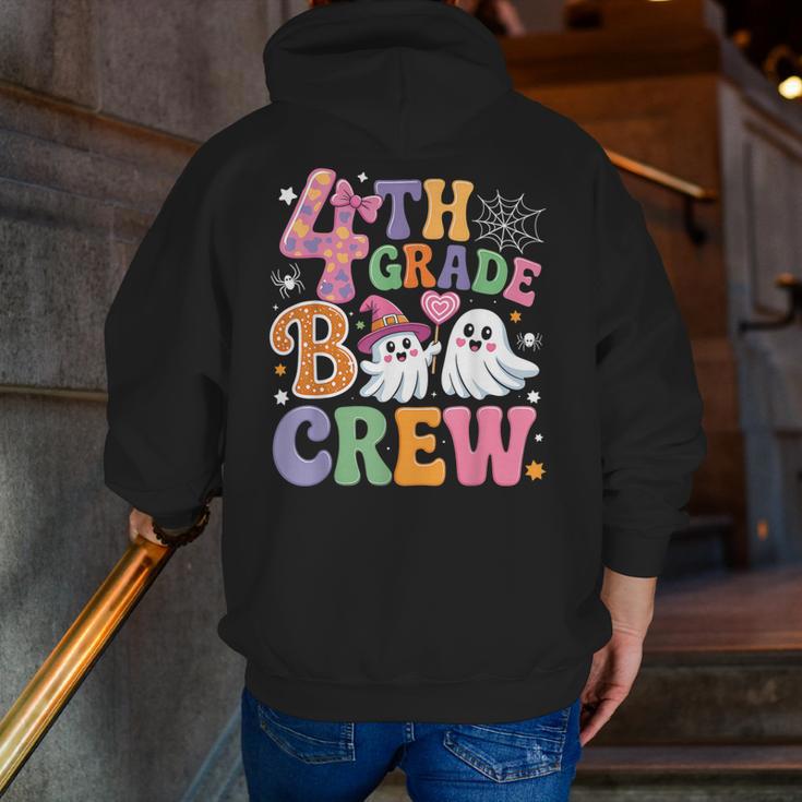 4th Grade Boo Crew Fourth Grade Teacher Kids Happy Halloween Men Zip Up Hoodie Back Print, 4th Grade Teacher Hoodies, funny gift