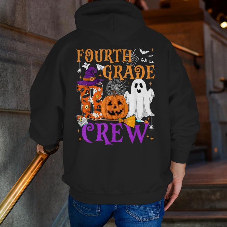 4th Grade Boo Crew Teacher Student Halloween Costume Men Zip Up Hoodie Back Print, 4th Grade Teacher Hoodies, funny gift
