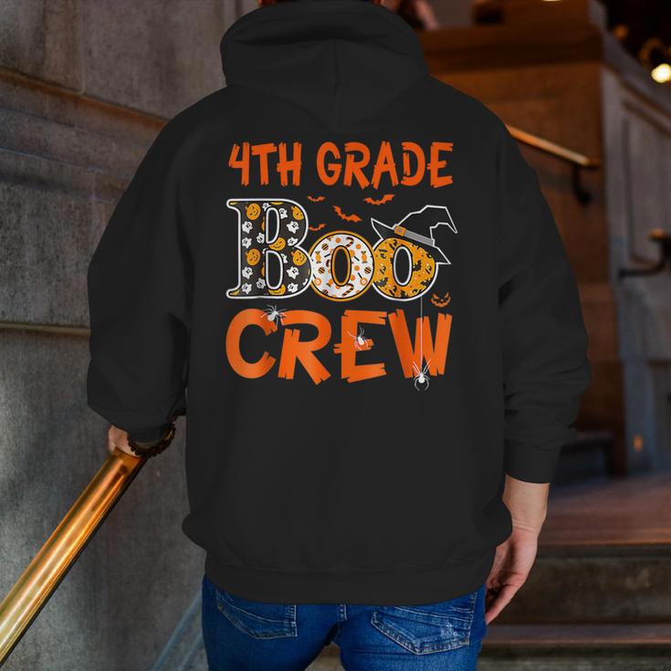 4th Grade Boo Crew Teacher Student Halloween Men Zip Up Hoodie Back Print, 4th Grade Teacher Hoodies, funny gift