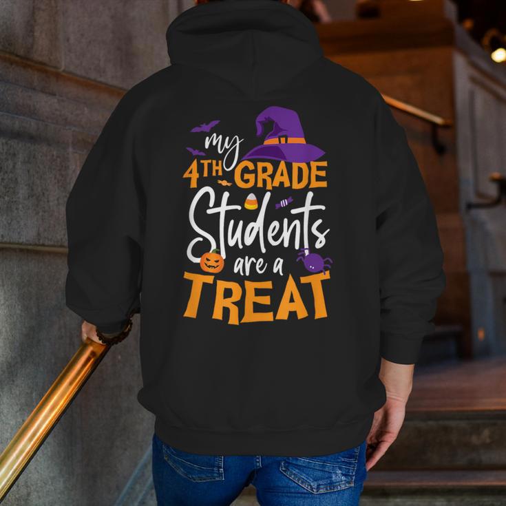 My 4th Grade Students Are a Treat Teacher Halloween Witch For Men Women Kids Men Zip Up Hoodie Back Print, 4th Grade Teacher Hoodies, funny gift My 4th Grade Students Are a Treat Teacher Halloween Witch For Men Women Kids Men Zip Up Hoodie Back Print, 4th Grade Teacher Hoodies, funny gift