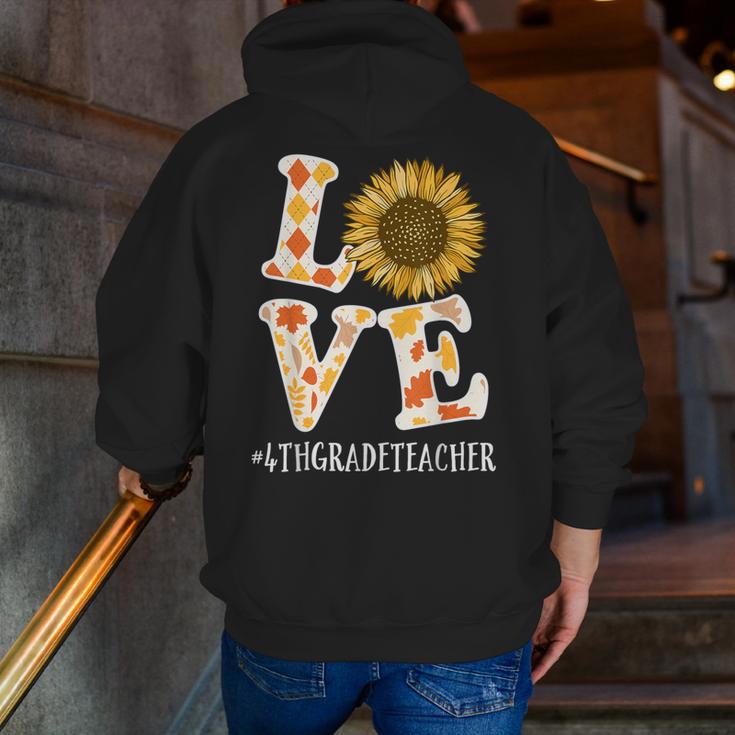 4th Grade Teacher Love Autumn Fall Sunflower Appreciation Men Zip Up Hoodie Back Print, 4th Grade Teacher Hoodies, funny gift 4th Grade Teacher Love Autumn Fall Sunflower Appreciation Men Zip Up Hoodie Back Print, 4th Grade Teacher Hoodies, funny gift