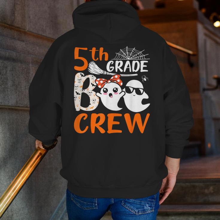 5th Grade Boo Crew Teachers Students Ghost Halloween Men Zip Up Hoodie Back Print, funny gift