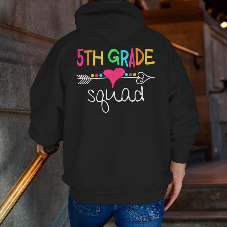 5th Grade Squad Fifth Teacher Student Team Back To School Men Zip Up Hoodie Back Print, funny gift
