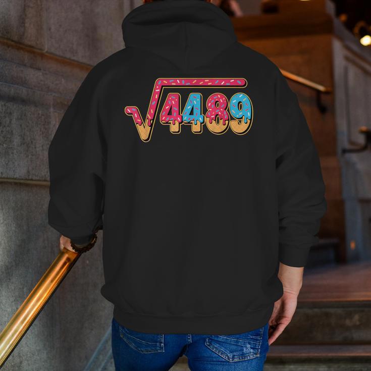 67 Ice Cream Drip Meme Math Teacher School Square Root 4489 Men Zip Up Hoodie Back Print, funny gift