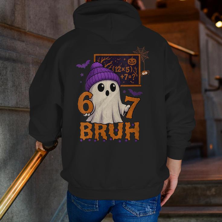 67 Teacher Halloween Ghost Six Seven Meme Math Equation Bruh Men Zip Up Hoodie Back Print, funny gift 67 Teacher Halloween Ghost Six Seven Meme Math Equation Bruh Men Zip Up Hoodie Back Print, funny gift