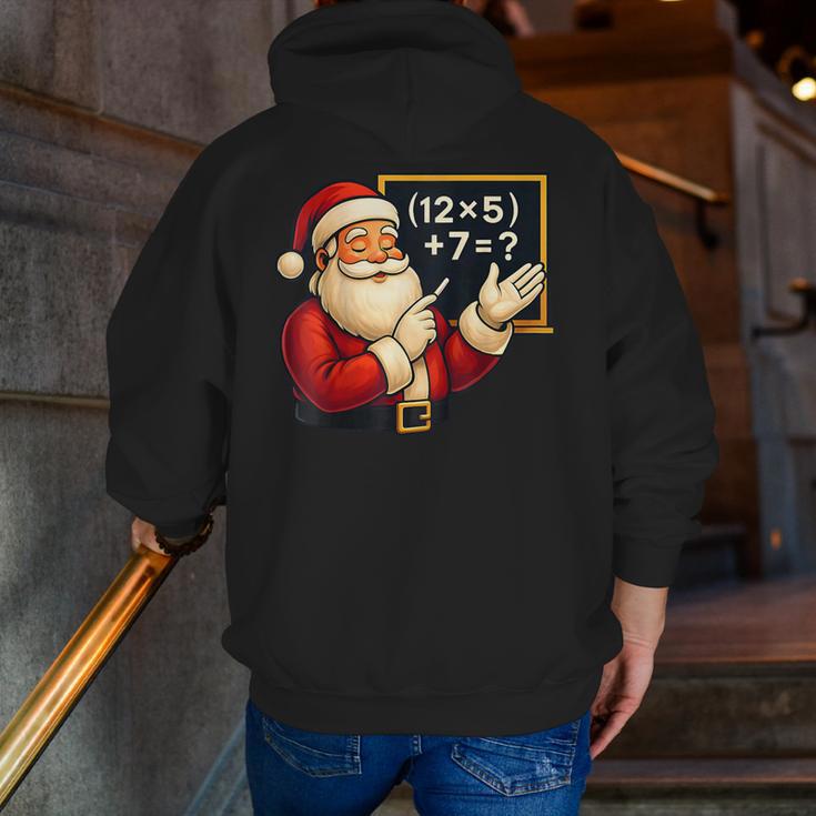 67 Teacher Santa Christmas Six Seven Meme Math Xmas Men Zip Up Hoodie Back Print, funny gift