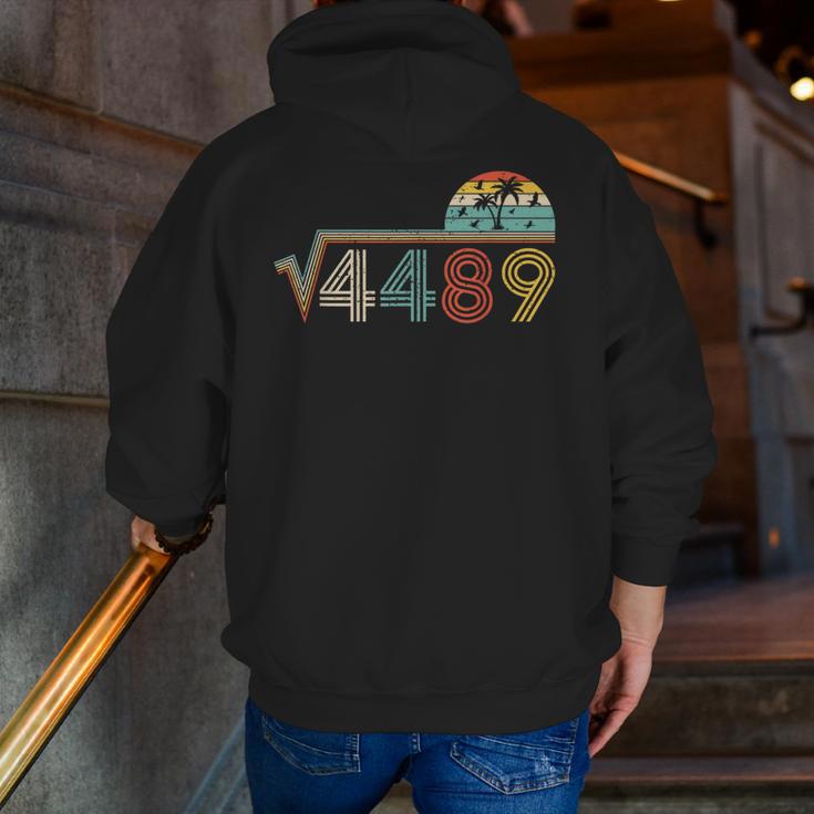 67 Vintage Meme Square Root 4489 Slang Math Teacher Men Zip Up Hoodie Back Print, funny gift