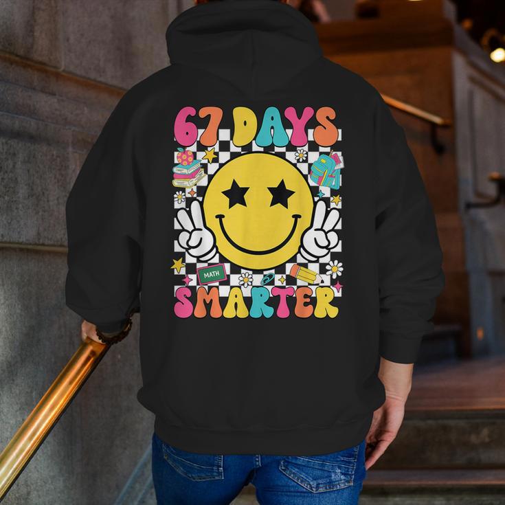 67th Day Of School Shirt 67 Days Smarter Teacher Boy Girls Men Zip Up Hoodie Back Print, funny gift