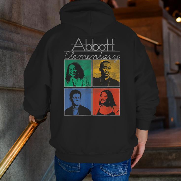 Abbott Elementary Colorful Pop Art Teachers TV Show Men Zip Up Hoodie Back Print, funny gift