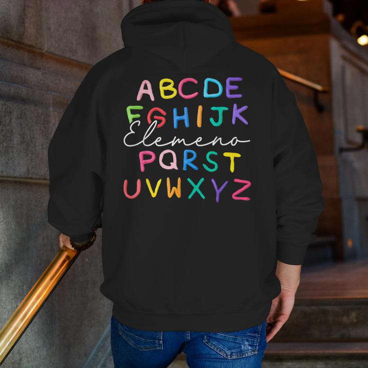 ABC Elemeno Kindergarten Teacher Boy Girl Kid Back To School Men Zip Up Hoodie Back Print, funny gift ABC Elemeno Kindergarten Teacher Boy Girl Kid Back To School Men Zip Up Hoodie Back Print, funny gift