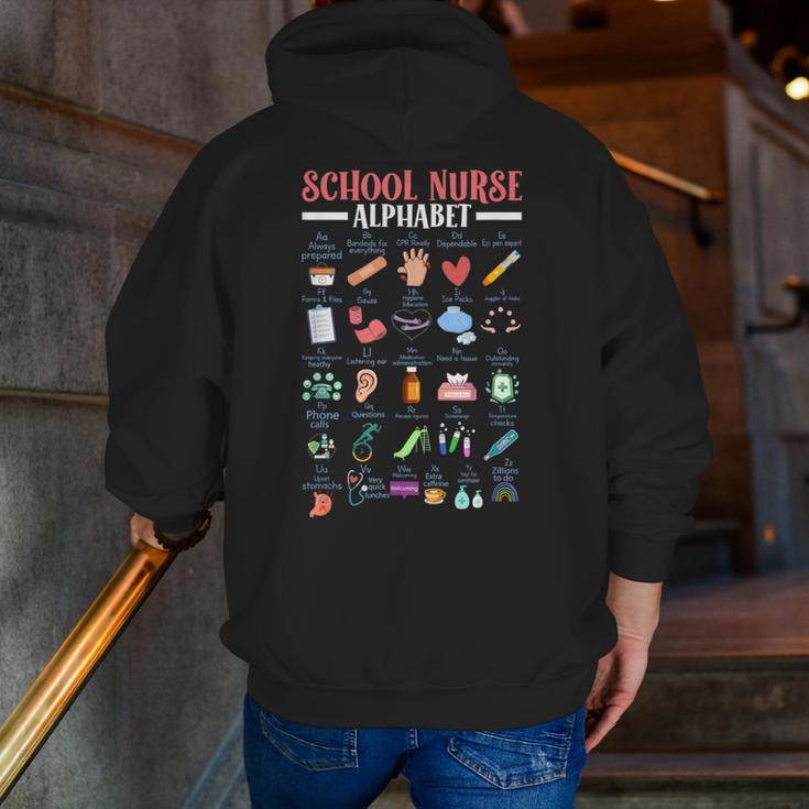 ABC School Nurse Alphabet Student Teacher Health Worker Men Zip Up Hoodie Back Print, funny gift ABC School Nurse Alphabet Student Teacher Health Worker Men Zip Up Hoodie Back Print, funny gift