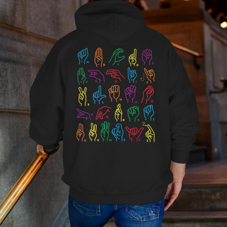ABC Sign Language Chart Teacher Hand Letter Alphabet ASL Men Zip Up Hoodie Back Print, funny gift ABC Sign Language Chart Teacher Hand Letter Alphabet ASL Men Zip Up Hoodie Back Print, funny gift
