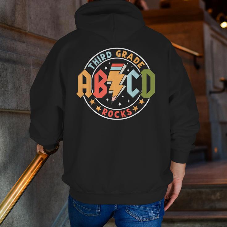 ABCD 3rd Grade Rocks Pencil Lightning Teachers Rock Boys Men Zip Up Hoodie Back Print, funny gift ABCD 3rd Grade Rocks Pencil Lightning Teachers Rock Boys Men Zip Up Hoodie Back Print, funny gift