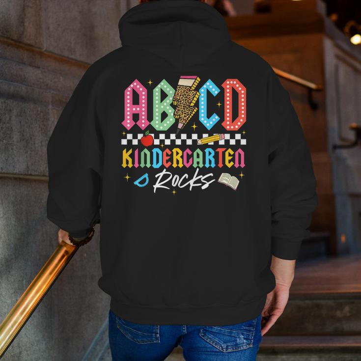 ABCD Kindergarten Rocks Pencil Lightning Teachers Rock Boys Men Zip Up Hoodie Back Print, funny gift ABCD Kindergarten Rocks Pencil Lightning Teachers Rock Boys Men Zip Up Hoodie Back Print, funny gift