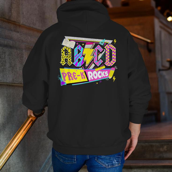 ABCD Pre-K Rocks Back To School PreK Kindergarten Teacher Men Zip Up Hoodie Back Print, funny gift ABCD Pre-K Rocks Back To School PreK Kindergarten Teacher Men Zip Up Hoodie Back Print, funny gift