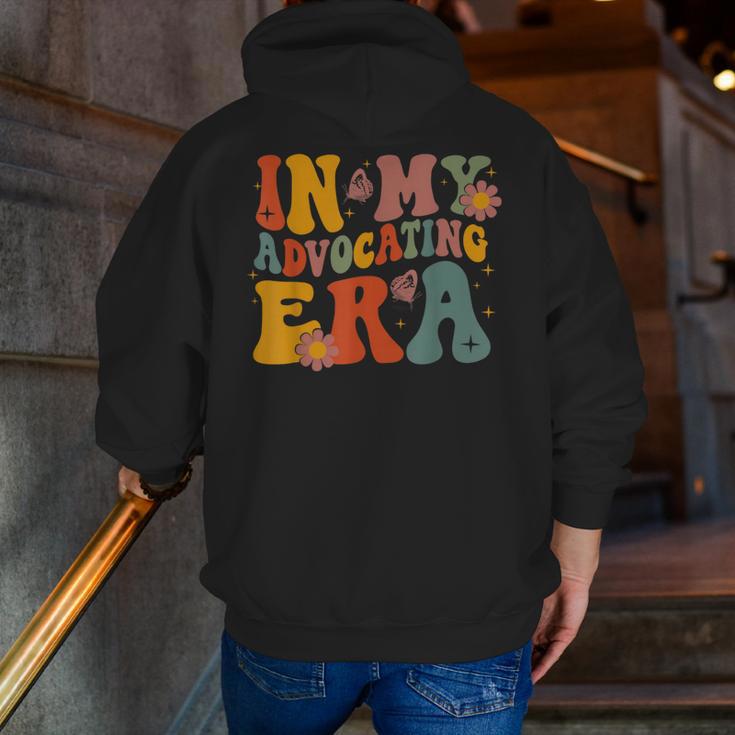 In My Advocating Era Advocate Autism Awareness Sped Teacher Men Women Kids Men Zip Up Hoodie Back Print, funny gift