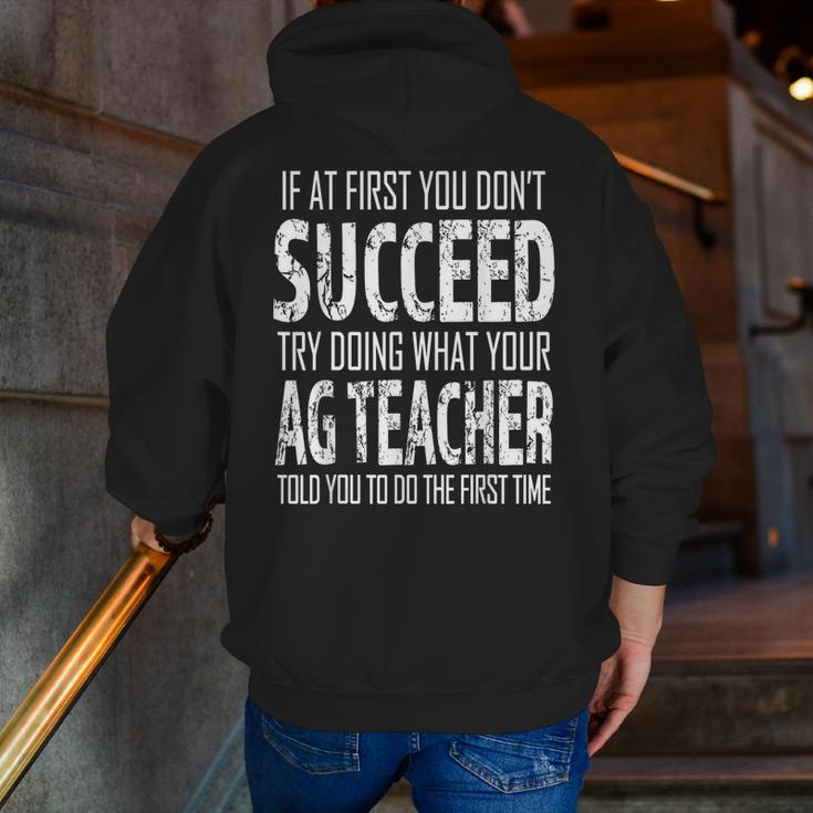 AG Teacher Shirt If At First You Don't Succeed Agriculture Men Zip Up Hoodie Back Print, funny gift AG Teacher Shirt If At First You Don't Succeed Agriculture Men Zip Up Hoodie Back Print, funny gift
