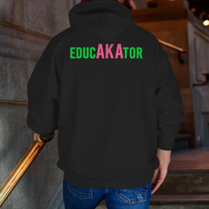 Aka Educator Educators & Teacher Crew School Squad Men Zip Up Hoodie Back Print, funny gift