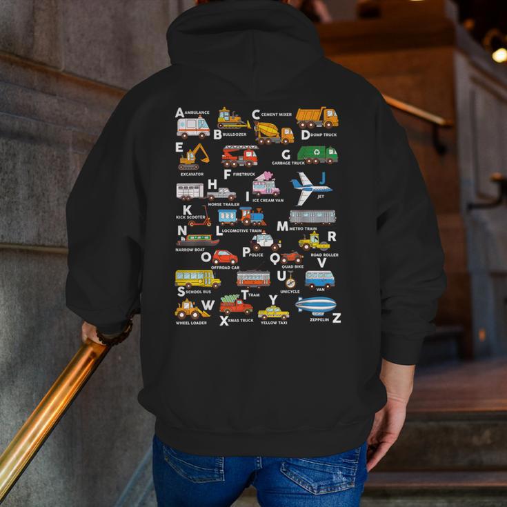 Alphabet Vehicles ABCs Learning Teachers Kids Boys Girls Men Zip Up Hoodie Back Print, funny gift Alphabet Vehicles ABCs Learning Teachers Kids Boys Girls Men Zip Up Hoodie Back Print, funny gift