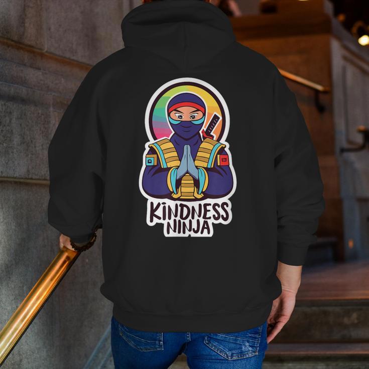 Anti Bullying Kindness Ninja School Teacher Student Men Zip Up Hoodie Back Print, funny gift Anti Bullying Kindness Ninja School Teacher Student Men Zip Up Hoodie Back Print, funny gift