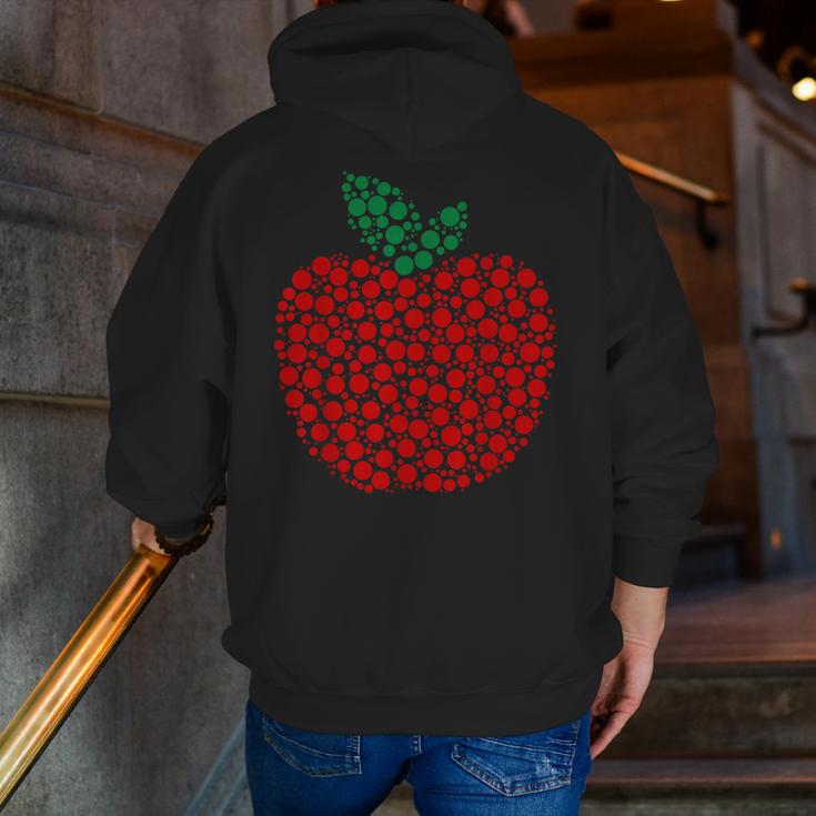 Apple Dot Pattern Art Teacher Appreciation Men Women Humor Men Zip Up Hoodie Back Print, funny gift Apple Dot Pattern Art Teacher Appreciation Men Women Humor Men Zip Up Hoodie Back Print, funny gift