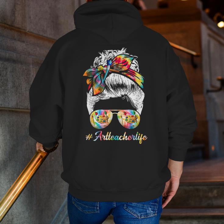 Art Teacher Life Messy Bun Back To School Art Teacher Men Zip Up Hoodie Back Print, funny gift Art Teacher Life Messy Bun Back To School Art Teacher Men Zip Up Hoodie Back Print, funny gift