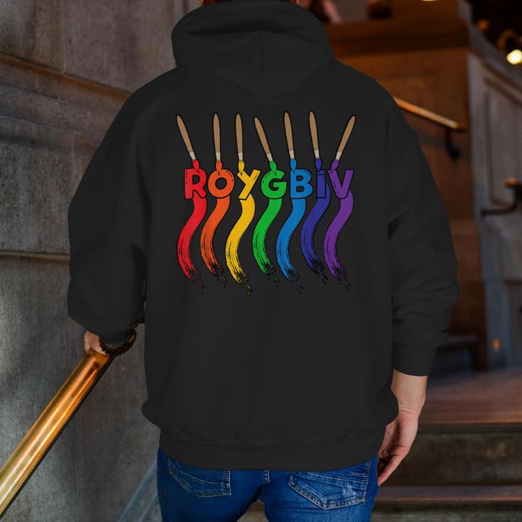 Art Teacher For Women Art Teacher Clothes Men Zip Up Hoodie Back Print, funny gift