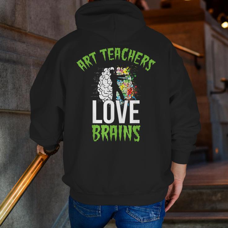 Art Teachers Love Brains Shirt Halloween Zombie Teaching Tee Men Women Kids Men Zip Up Hoodie Back Print, funny gift Art Teachers Love Brains Shirt Halloween Zombie Teaching Tee Men Women Kids Men Zip Up Hoodie Back Print, funny gift