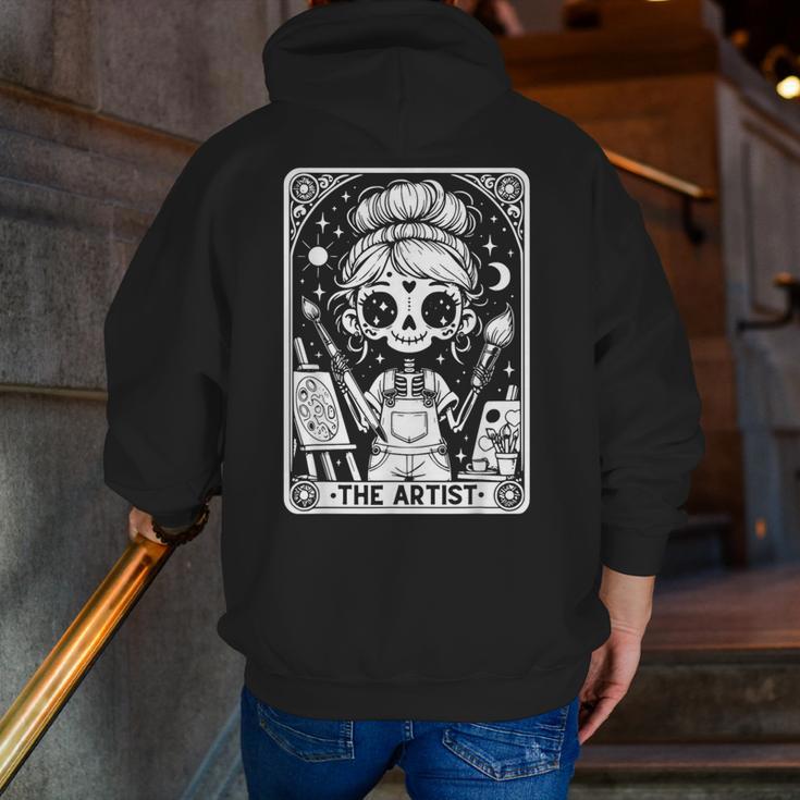 Artist Tarot Card Skeleton Painter Art Teacher Witchy Men Zip Up Hoodie Back Print, funny gift Artist Tarot Card Skeleton Painter Art Teacher Witchy Men Zip Up Hoodie Back Print, funny gift