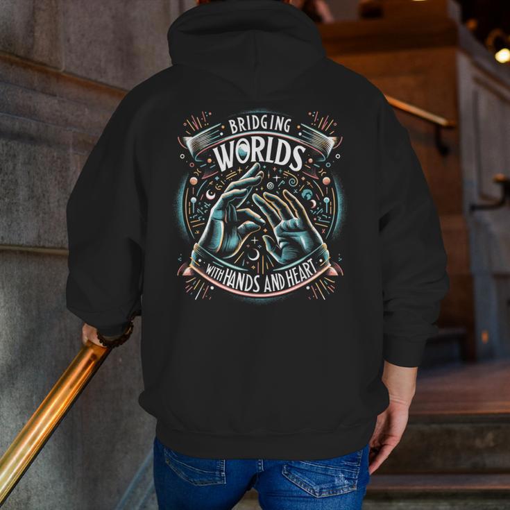 ASL Interpreter Deaf ASL Teacher American Sign Language Men Zip Up Hoodie Back Print, funny gift ASL Interpreter Deaf ASL Teacher American Sign Language Men Zip Up Hoodie Back Print, funny gift