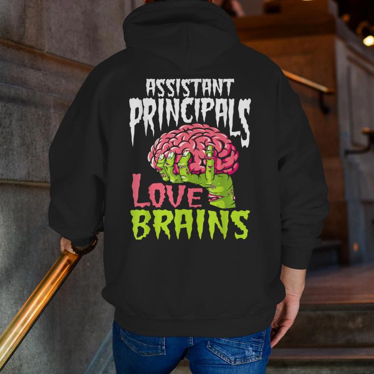 Assistant Principals Love Brains Zombie Teacher Halloween Men Zip Up Hoodie Back Print, funny gift Assistant Principals Love Brains Zombie Teacher Halloween Men Zip Up Hoodie Back Print, funny gift