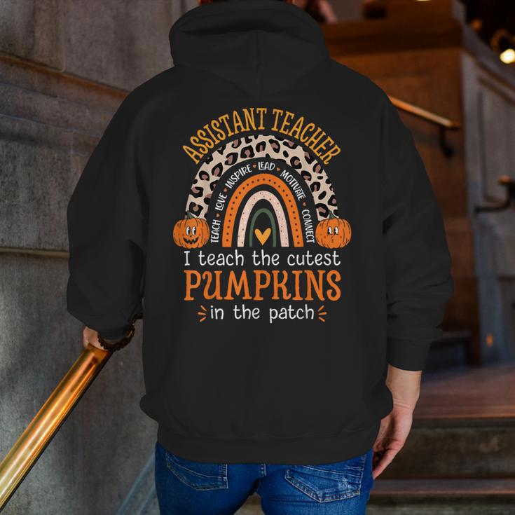 Assistant Teacher Rainbow Leopard Halloween Teacher Men Zip Up Hoodie Back Print, funny gift Assistant Teacher Rainbow Leopard Halloween Teacher Men Zip Up Hoodie Back Print, funny gift