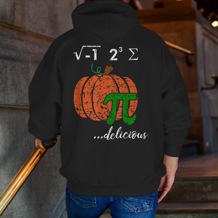 I Ate Some Pumpkin Pi Pie Math Teacher Halloween For Men Women Kids Men Zip Up Hoodie Back Print, funny gift