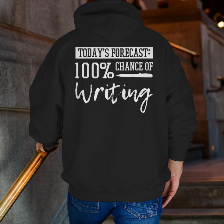 Author Journalist Teacher Writing Content Creator Men Zip Up Hoodie Back Print, Writing Teacher Hoodies, funny gift