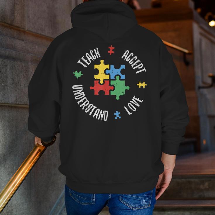 Autism Awareness Teacher Shirt Teach Accept Understand Love Men Zip Up Hoodie Back Print, funny gift Autism Awareness Teacher Shirt Teach Accept Understand Love Men Zip Up Hoodie Back Print, funny gift