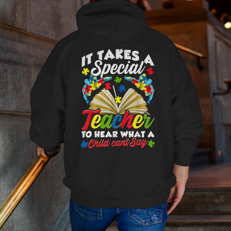 Autism Awareness Teacher Shirts It Takes A Special Teacher Men Zip Up Hoodie Back Print, funny gift Autism Awareness Teacher Shirts It Takes A Special Teacher Men Zip Up Hoodie Back Print, funny gift