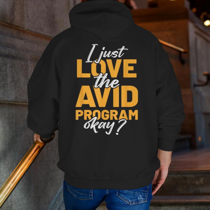 AVID Team Appreciation Essentials AVID Program Teacher Men Zip Up Hoodie Back Print, funny gift