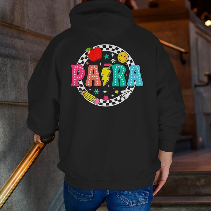Back To School Para For Men Women Teacher Men Zip Up Hoodie Back Print, funny gift