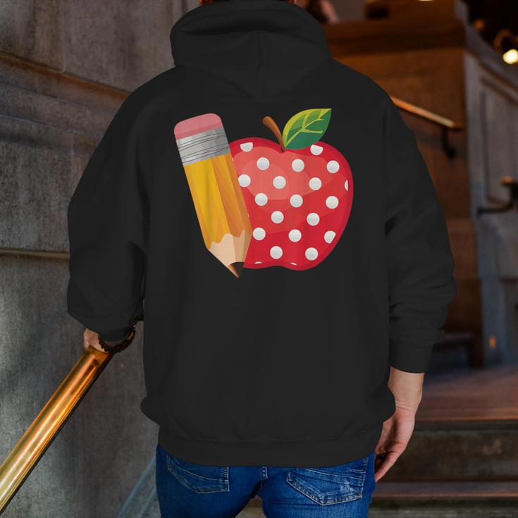Back To School Pencil And Apple Teacher Student Men Zip Up Hoodie Back Print, funny gift Back To School Pencil And Apple Teacher Student Men Zip Up Hoodie Back Print, funny gift