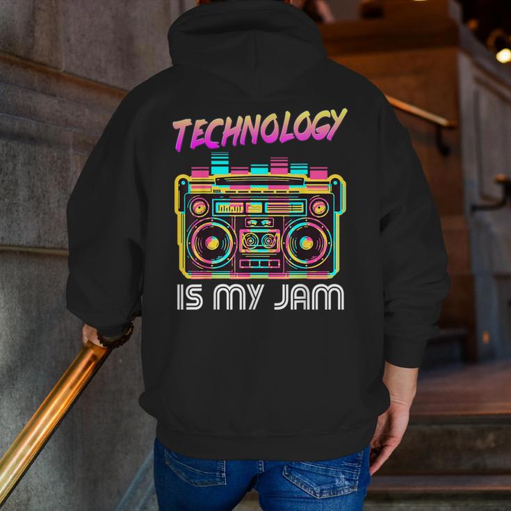 Back To School Retro Technology Is My Jam 80's Teacher Men Zip Up Hoodie Back Print, funny gift Back To School Retro Technology Is My Jam 80's Teacher Men Zip Up Hoodie Back Print, funny gift