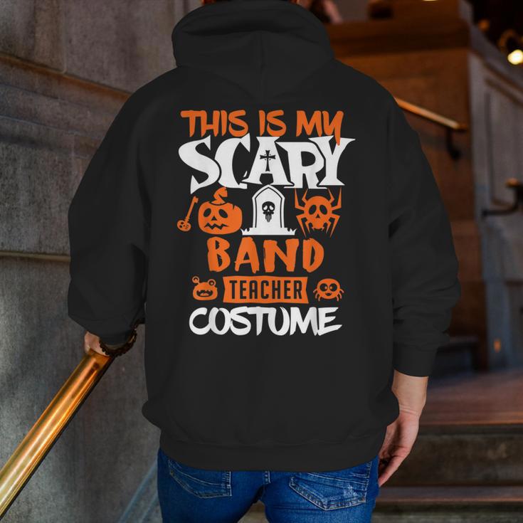 Band Teacher Halloween Shirt Costume School Marching Band For Men Women Men Zip Up Hoodie Back Print, funny gift